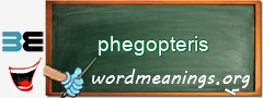 WordMeaning blackboard for phegopteris